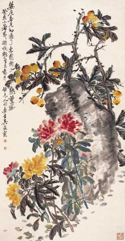 吴藏龛 癸亥（1923年）作 春光熏风图 轴